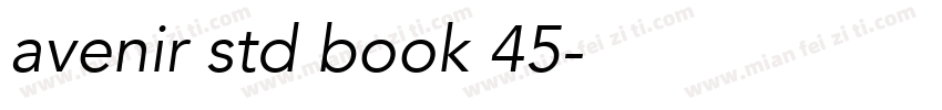 avenir std book 45字体转换